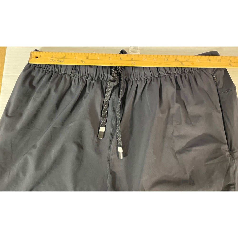 Fabletics Athletic Shorts Mens XXL Black Drawstring Zipper Pockets - Picture 4 of 6